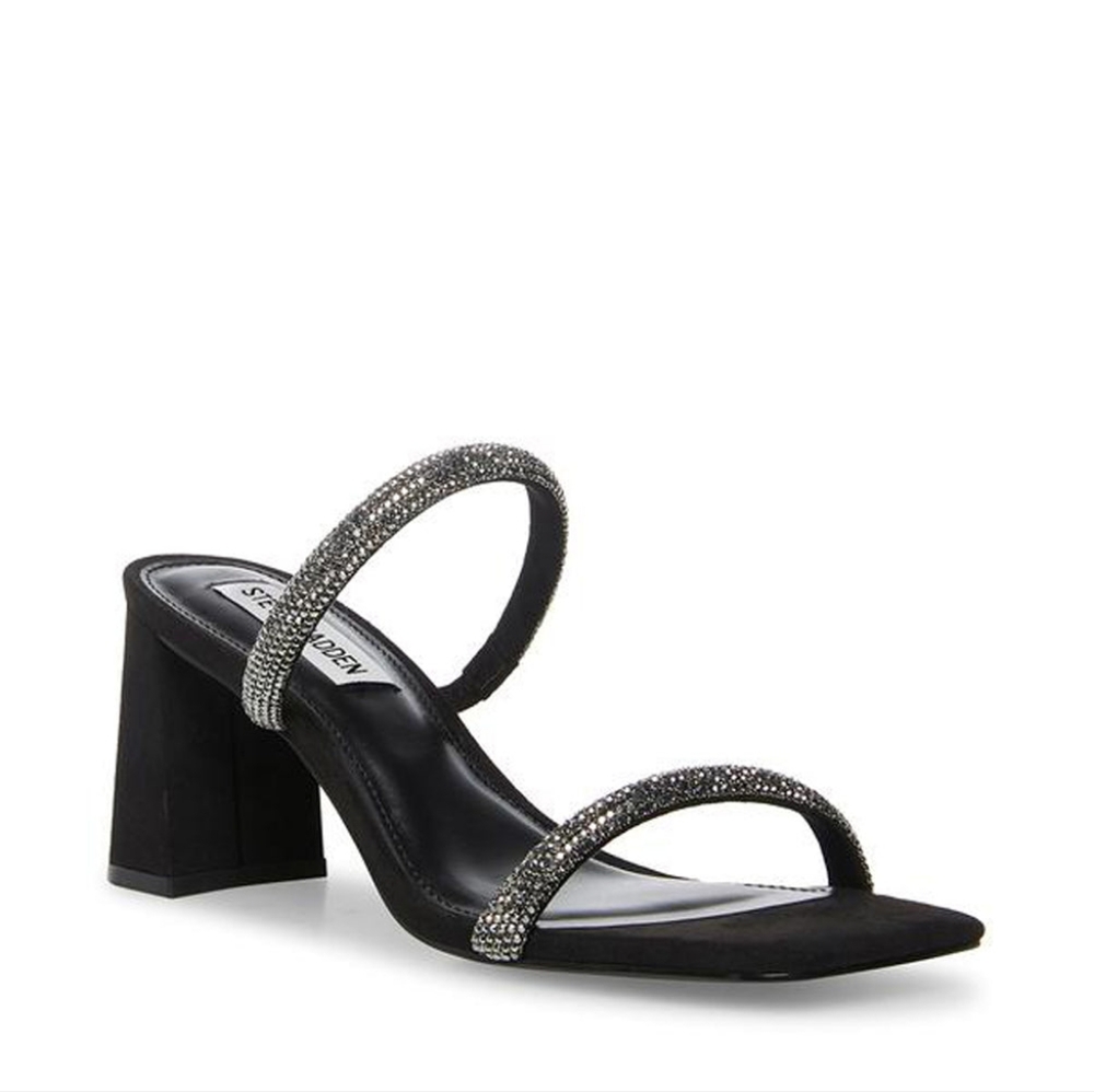 NIB Steve Madden Lilah-R Heels Sandals Black 7.5